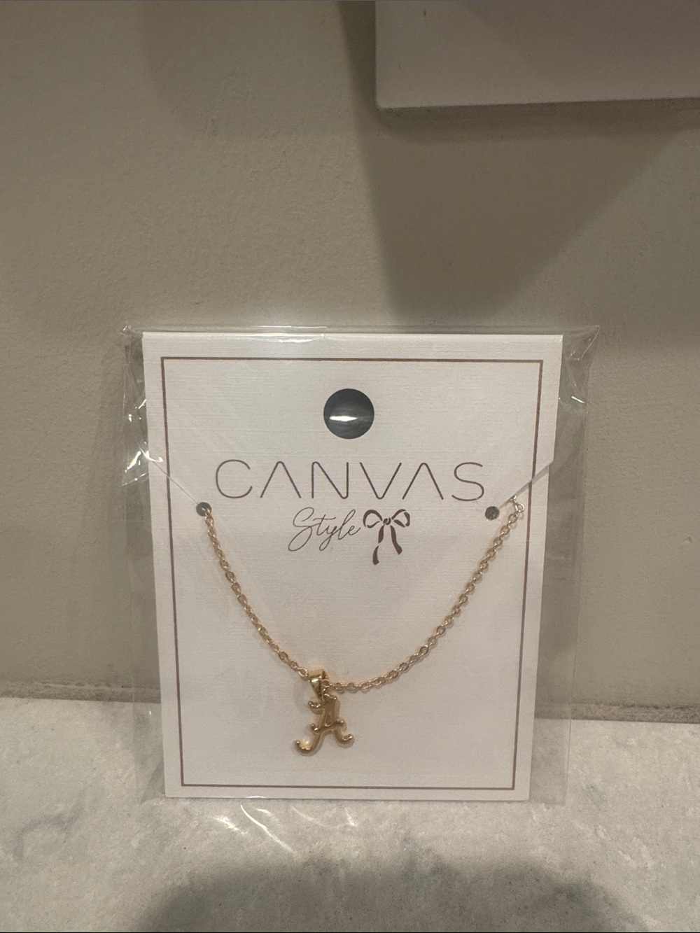 Canvas Style Gold Layered A Alabama Necklace